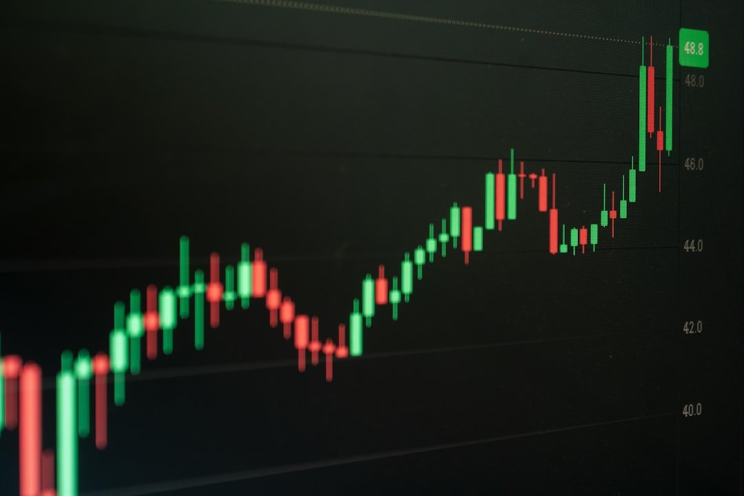 a market chart on a screen