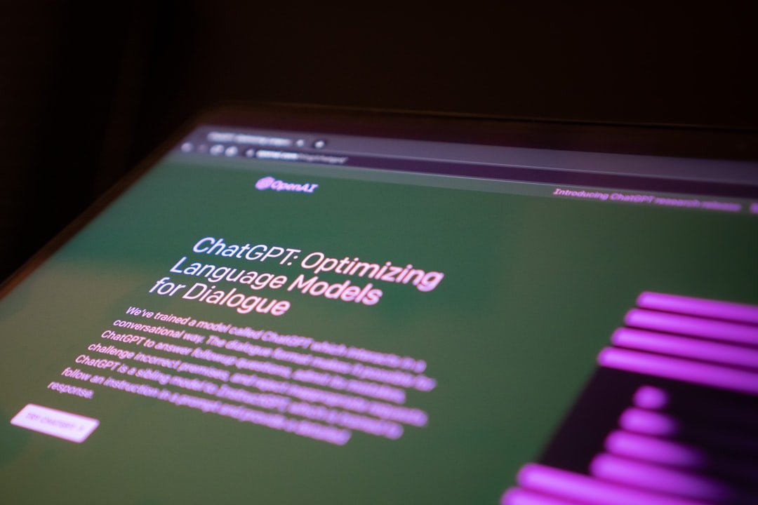 Learning how to use ChatGPT by typing a detailed prompt on a laptop