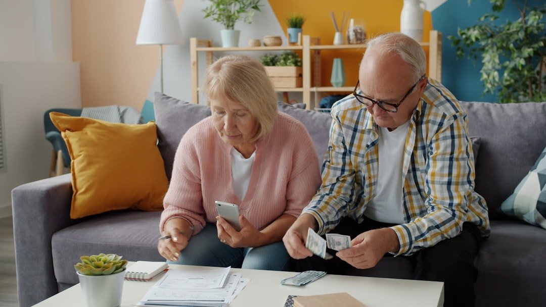 reviewing retirement savings on a laptop