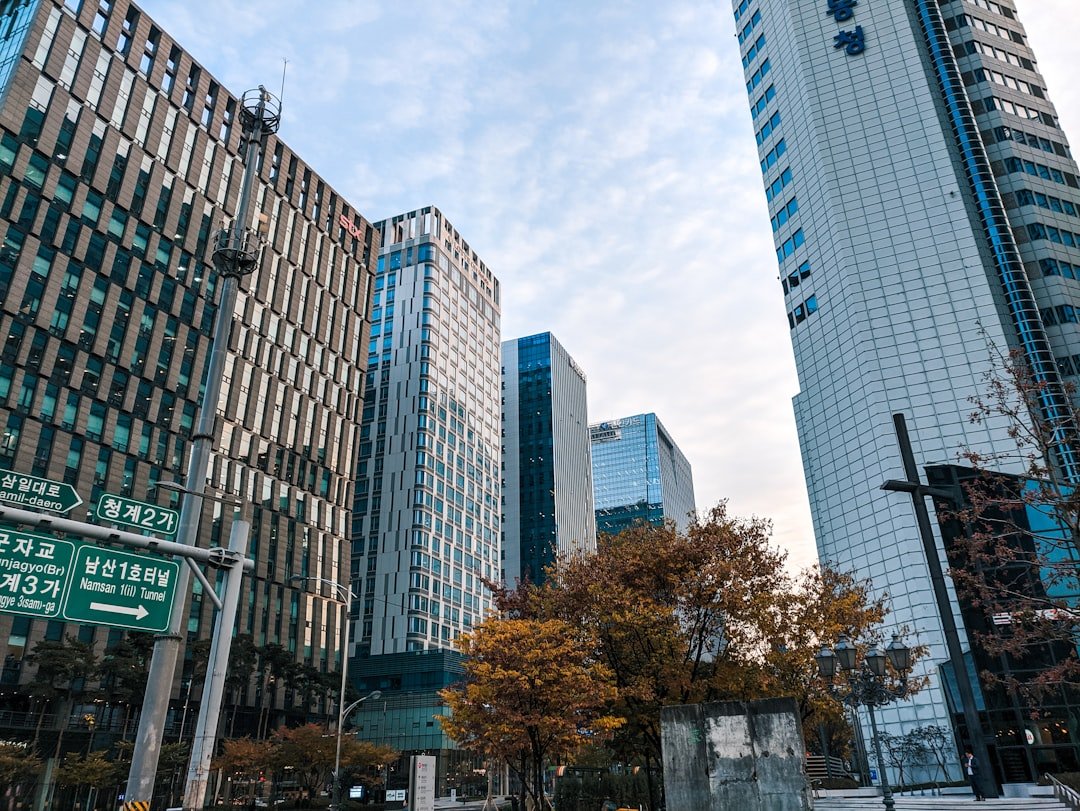 office towers in central Seoul where companies must comply with the new AI law