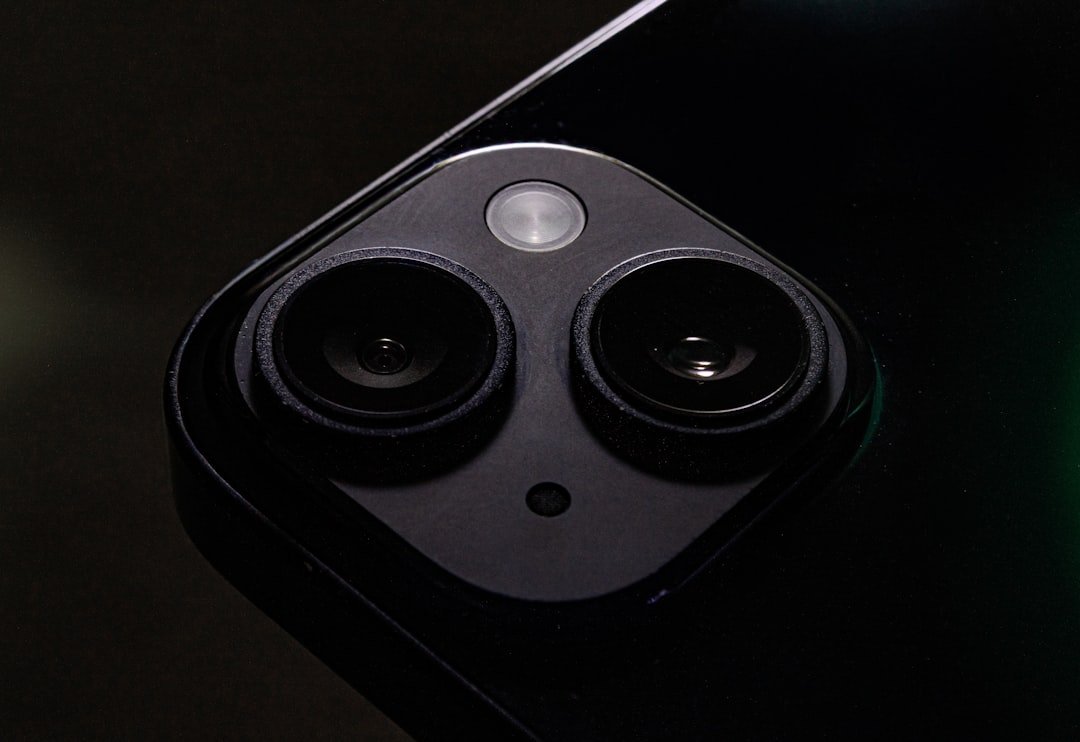 close-up of a smartphone dual camera module